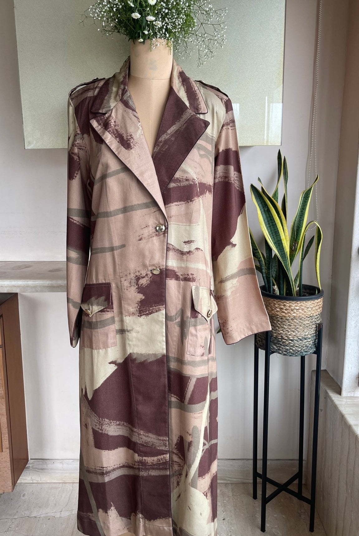 Desert Mirage Trench Dress - CiceroniDressesArtbeats by Keerthana