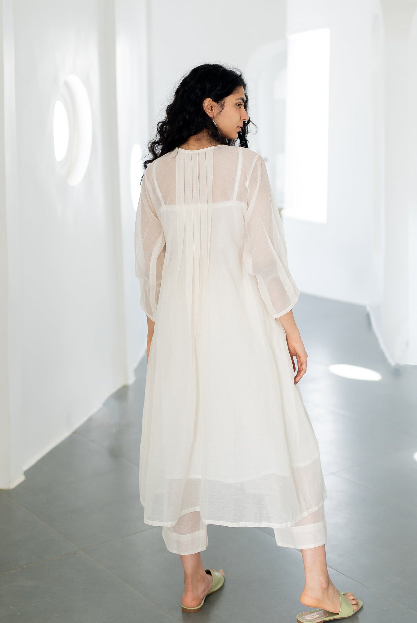 Dewy Mist Pleated Kurta Set - CiceroniKurta SetSilai Studio