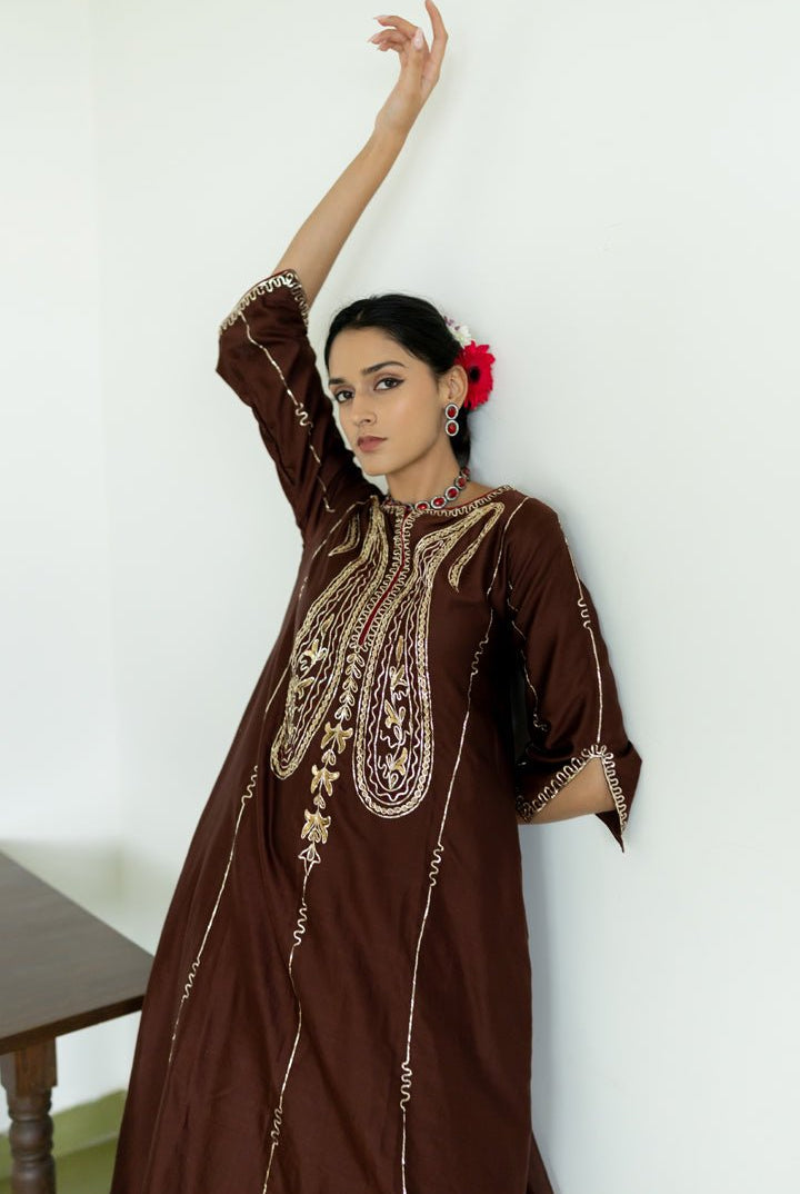 Dhaaraa Paisely Kurta and Sheer Pants Set - CiceroniKurta Set, Festive WearSilai Studio