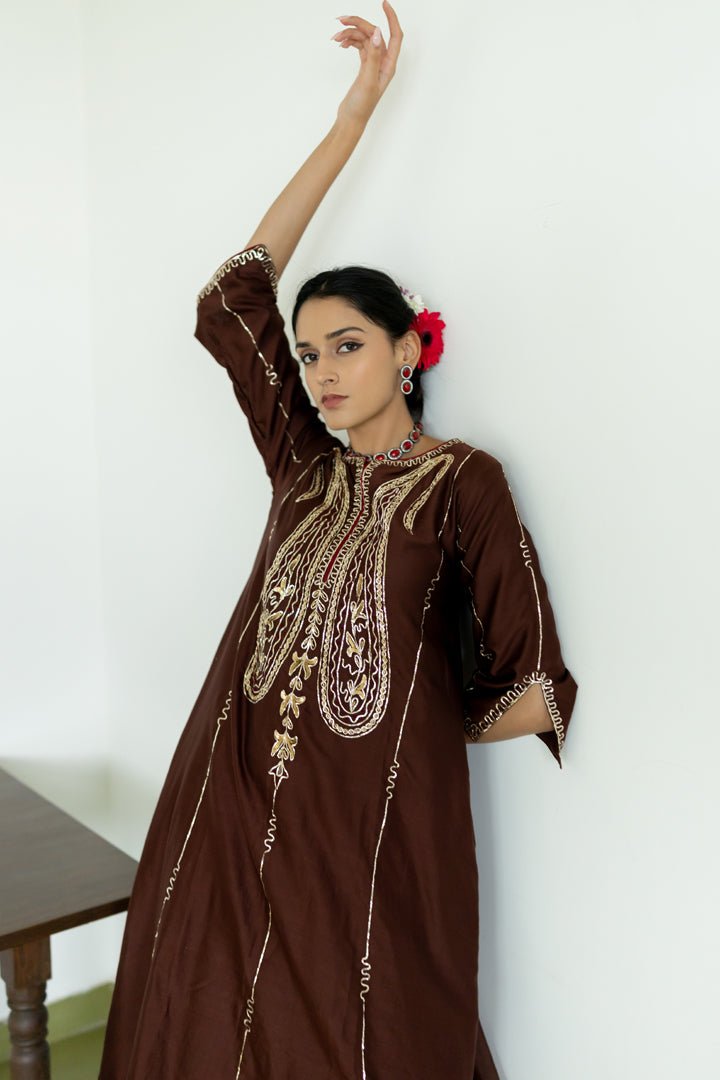 Dhaaraa Paisely Kurta and Sheer Pants Set - CiceroniKurta Set, Festive WearSilai Studio