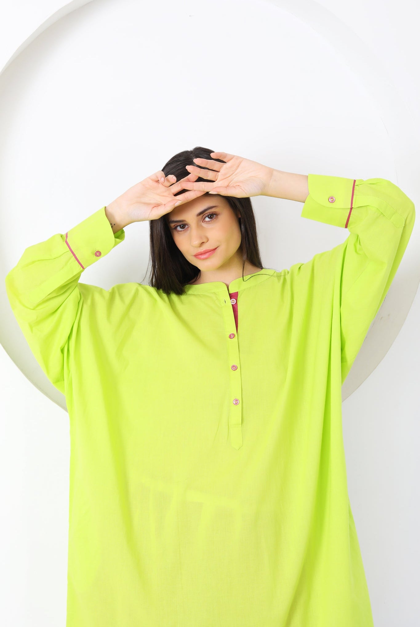 Dhaari Co - ord Set - Lime Green - CiceroniKurta Set, Everyday WearSheetal Joshi Verma