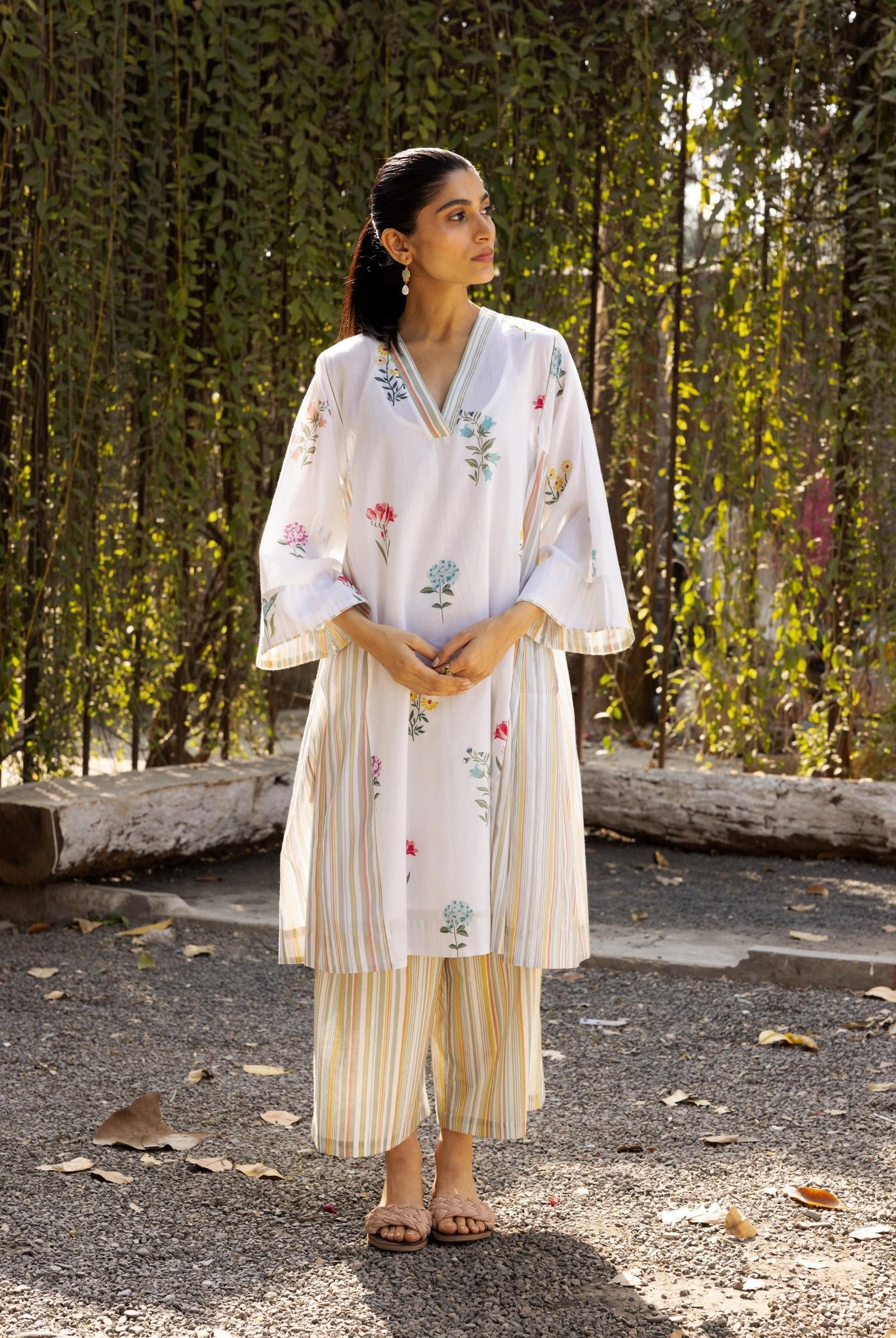 Dia Choga Set - White - CiceroniKurta SetLabel Shreya Sharma