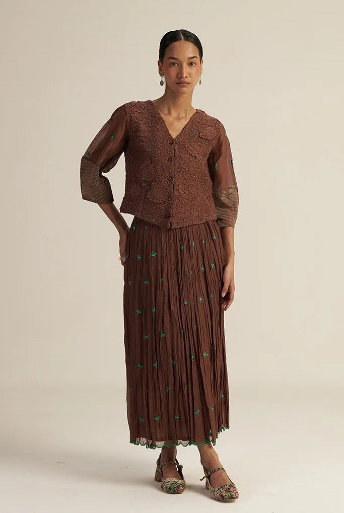 Dove Set - Brown - CiceroniSkirt SetGaach