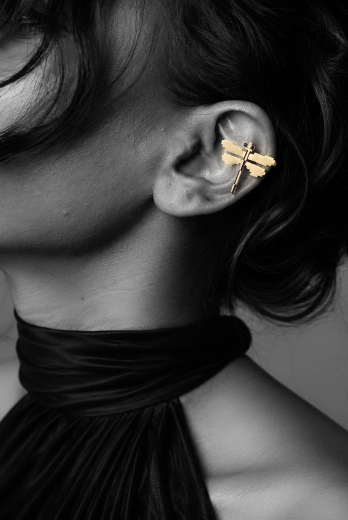 Dragonfly Ear Cuff - Single Piece - CiceroniEarringsNO.NA.MÈ