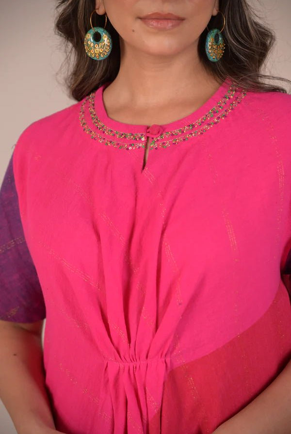 Dress, Rasa kurta long with embroidery - CiceroniDressesRang by Rajvi