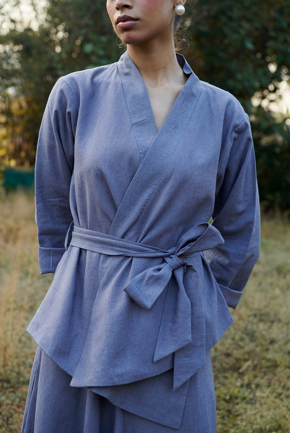 Dusk Co - Linen Asymmetrical Skirt Set - CiceroniSkirt SetSaphed