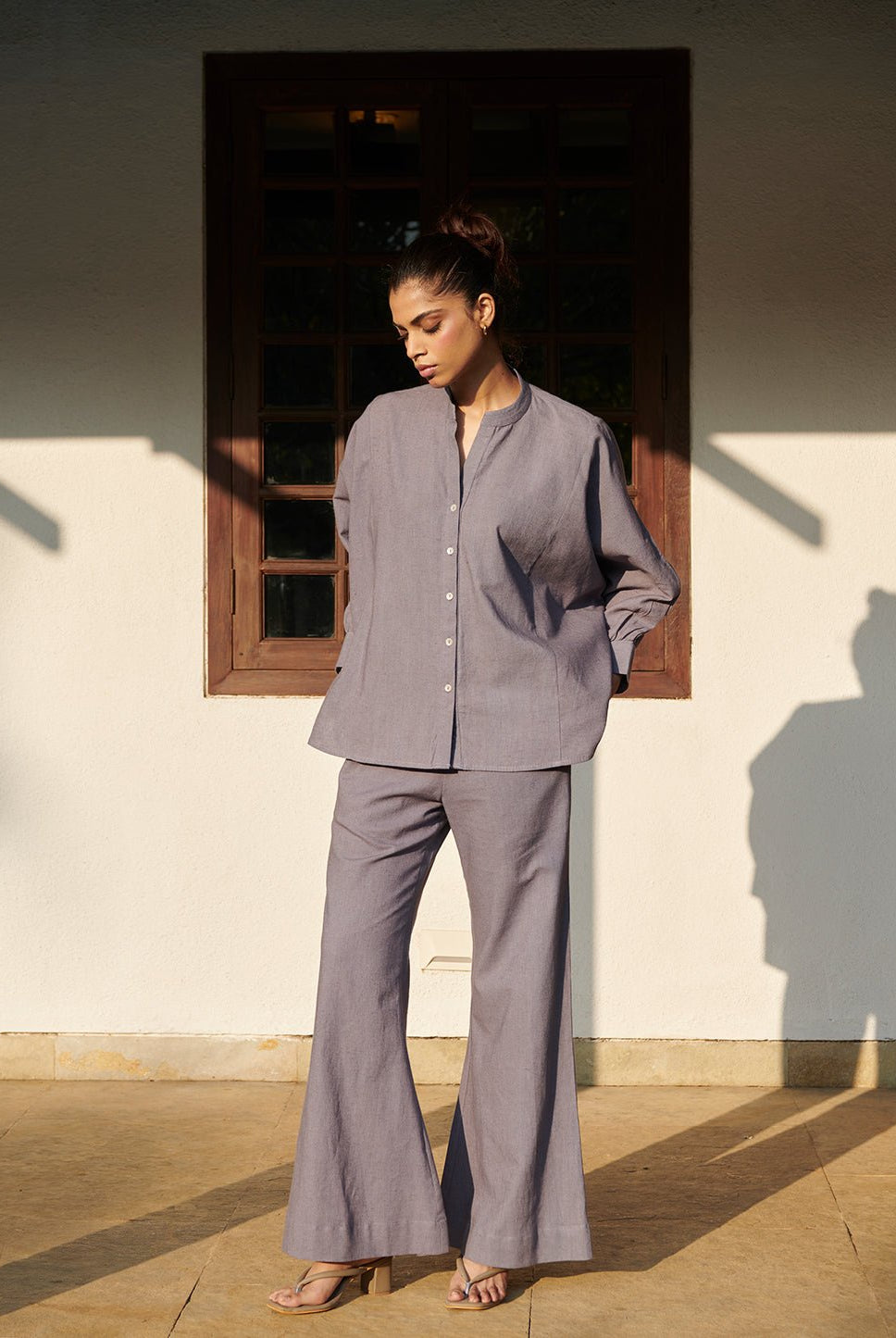 Dusk Co - Linen Dolman Shirt Set - CiceroniCo - ord SetSaphed