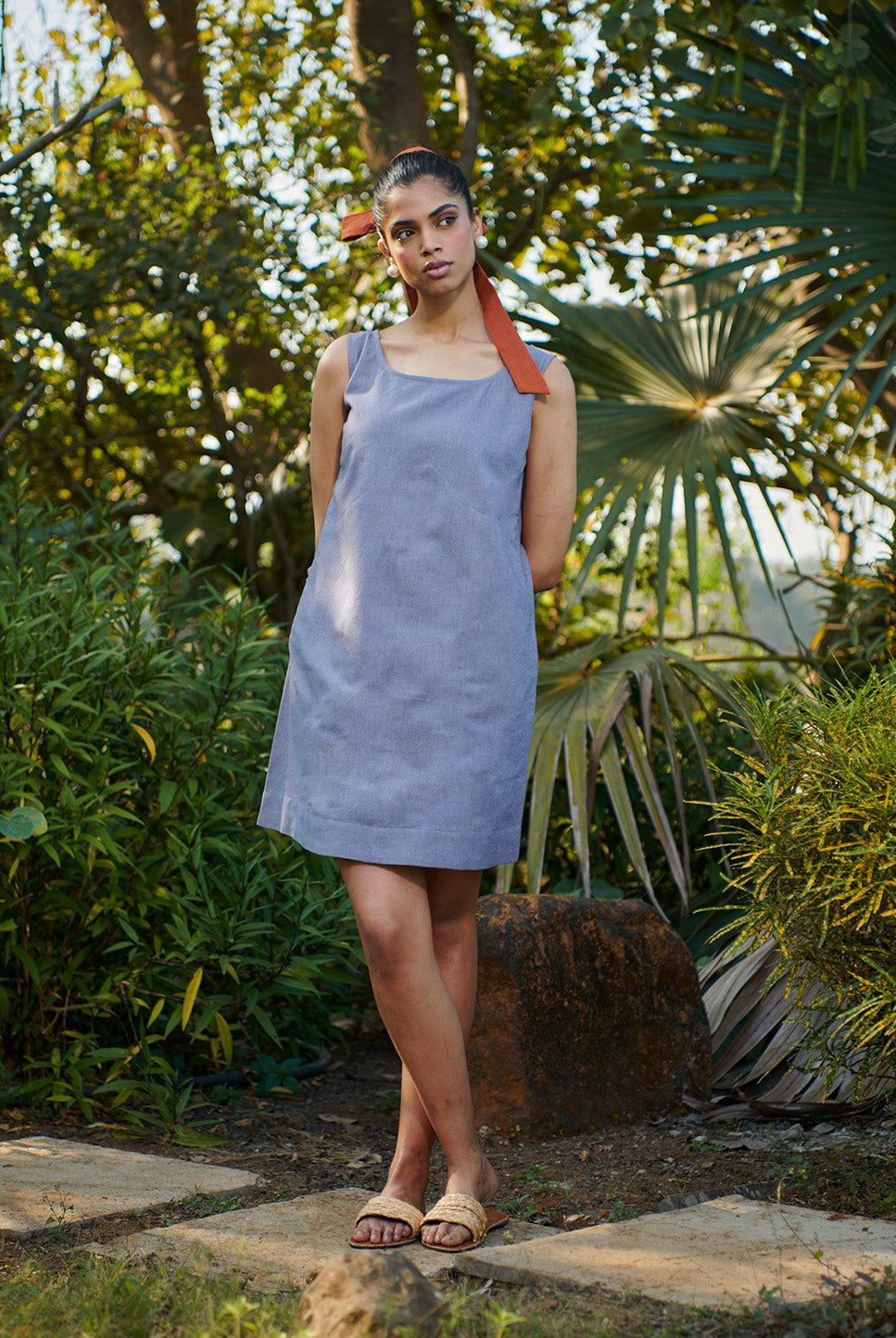 Dusk Co - Linen Shift Dress - CiceroniDressesSaphed