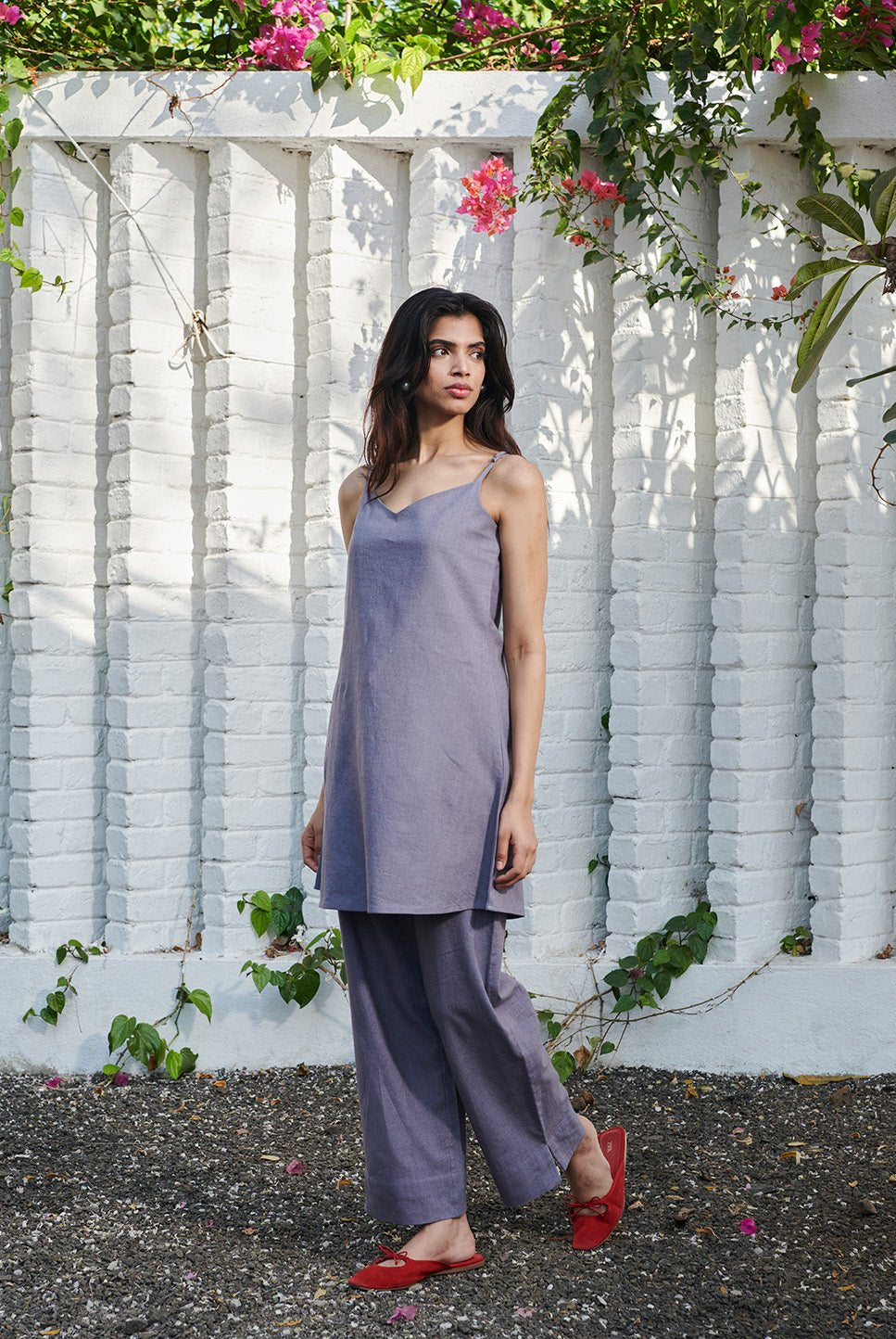 Dusk Co - Linen Straight Pants - CiceroniPantsSaphed