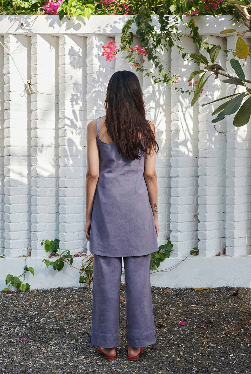 Dusk Co - Linen Straight Pants - CiceroniPantsSaphed