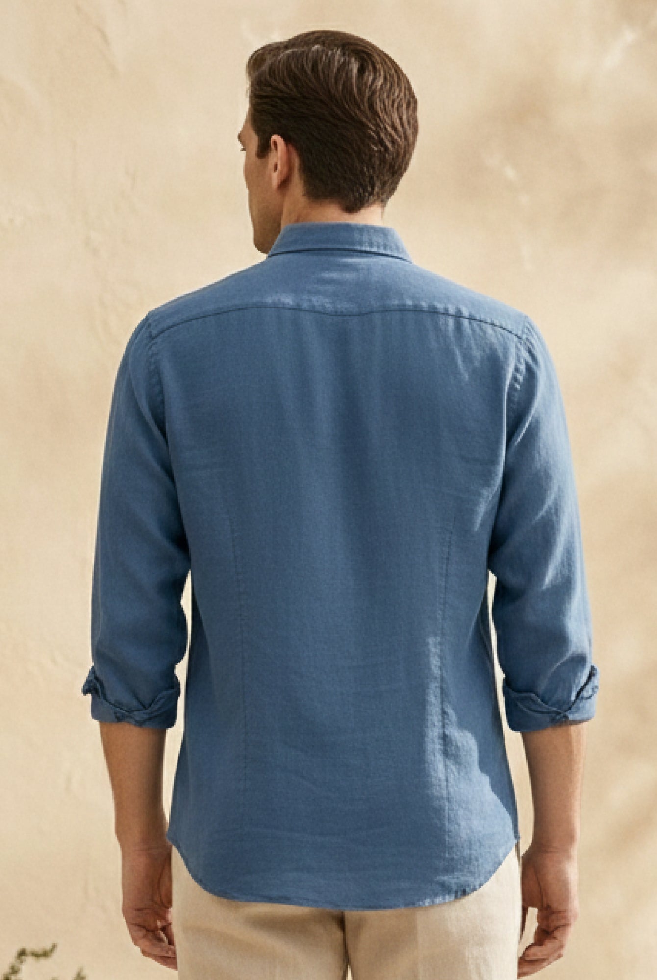 Dusty Blue 100% Pure Linen Shirt - CiceroniMen Shirtsbhrāta