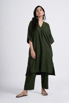 Ease Tunic - Seaweed Green - CiceroniKurtaThe Kaatn Trail