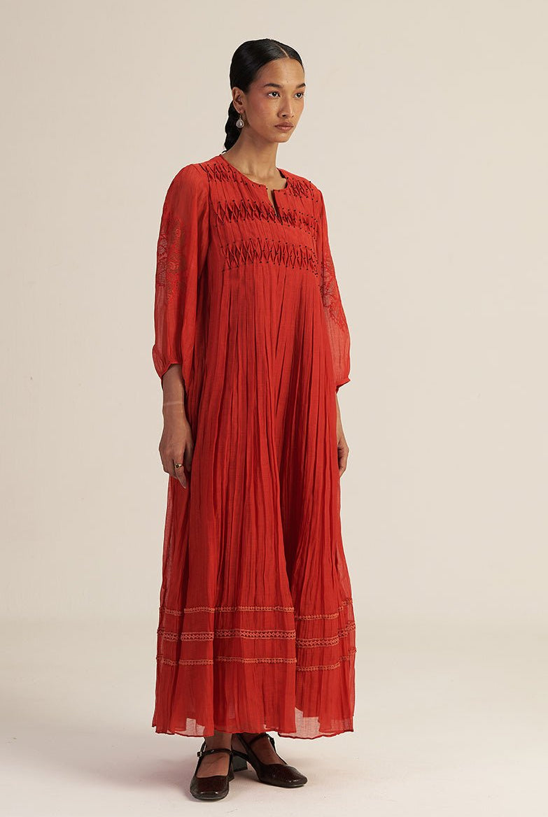 Eka Dress - Red - CiceroniDressesGaach