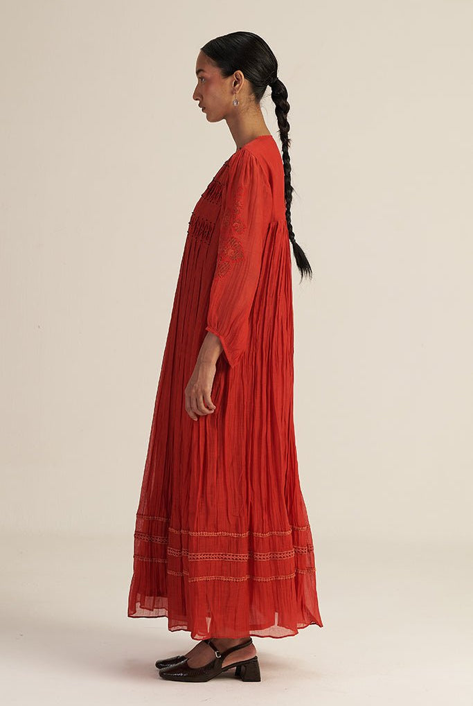 Eka Dress - Red - CiceroniDressesGaach