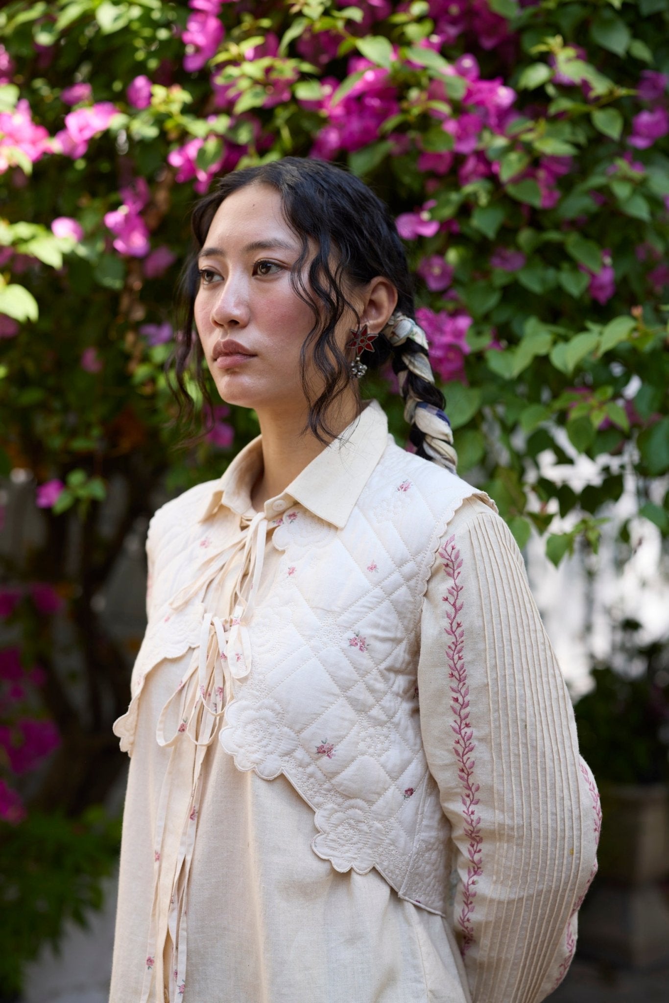 Elara Gillet - Ecru and Pink - CiceroniJacketsKhyati Rughani