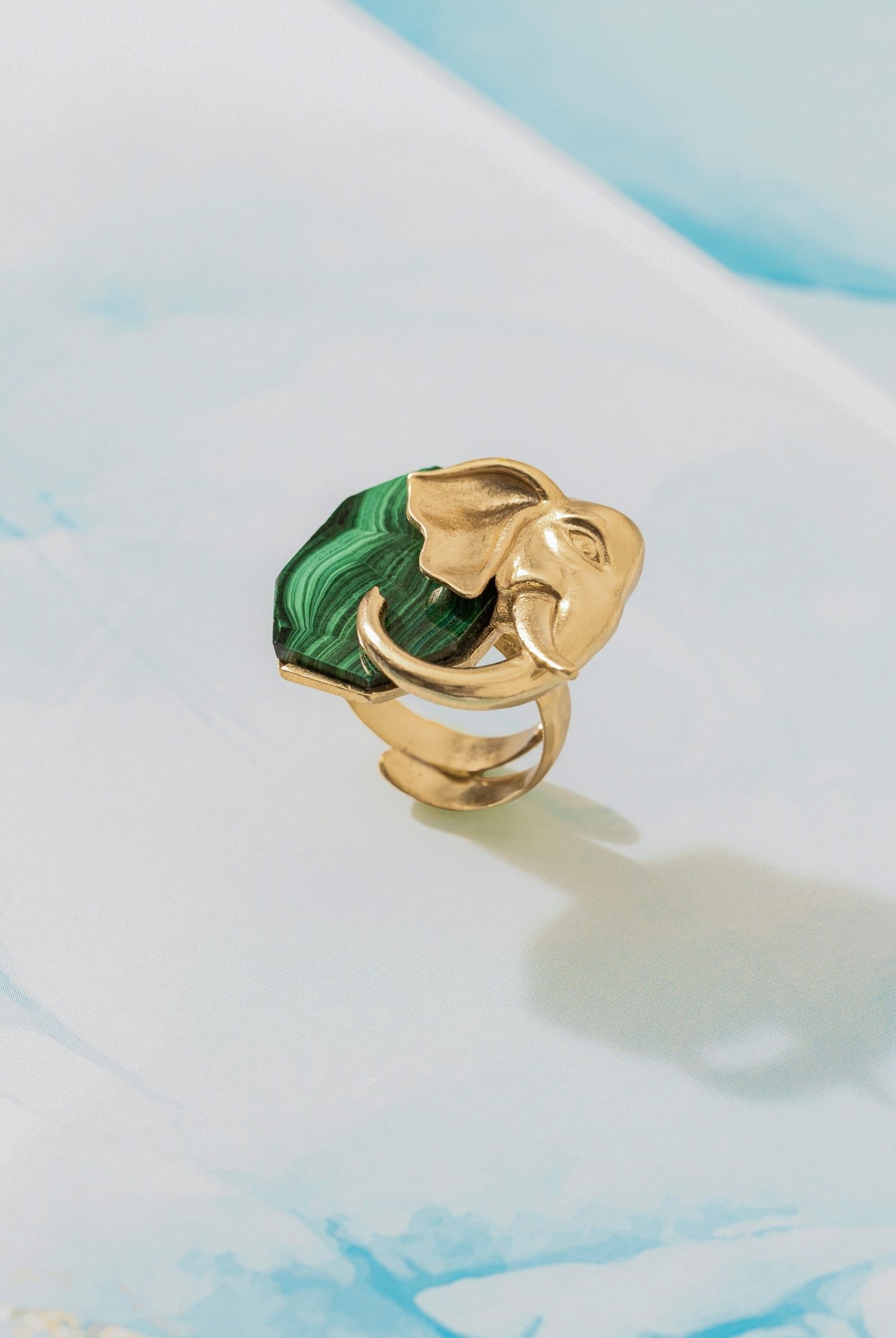 Ele Malachite Gold Ring - CiceroniRingUnbent