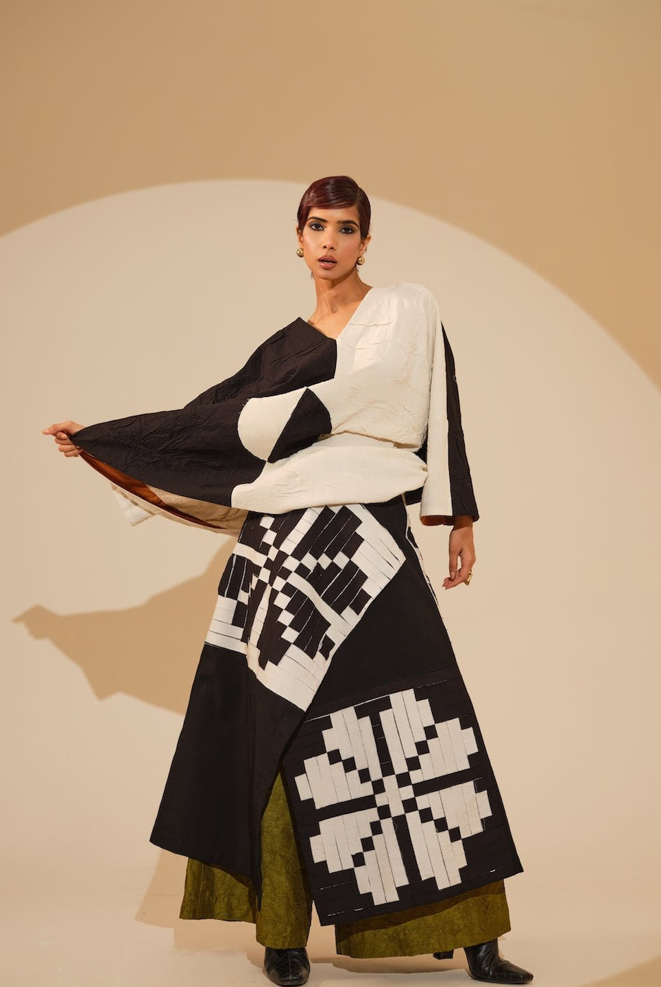 Ember Skirt - Black amd Natural - CiceroniSkirtsStoique