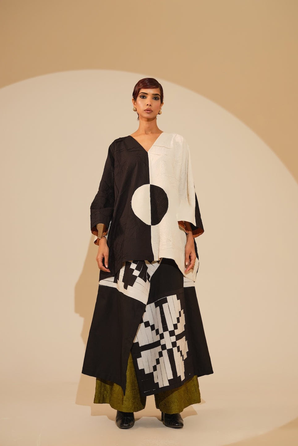 Ember Skirt - Black amd Natural - CiceroniSkirtsStoique