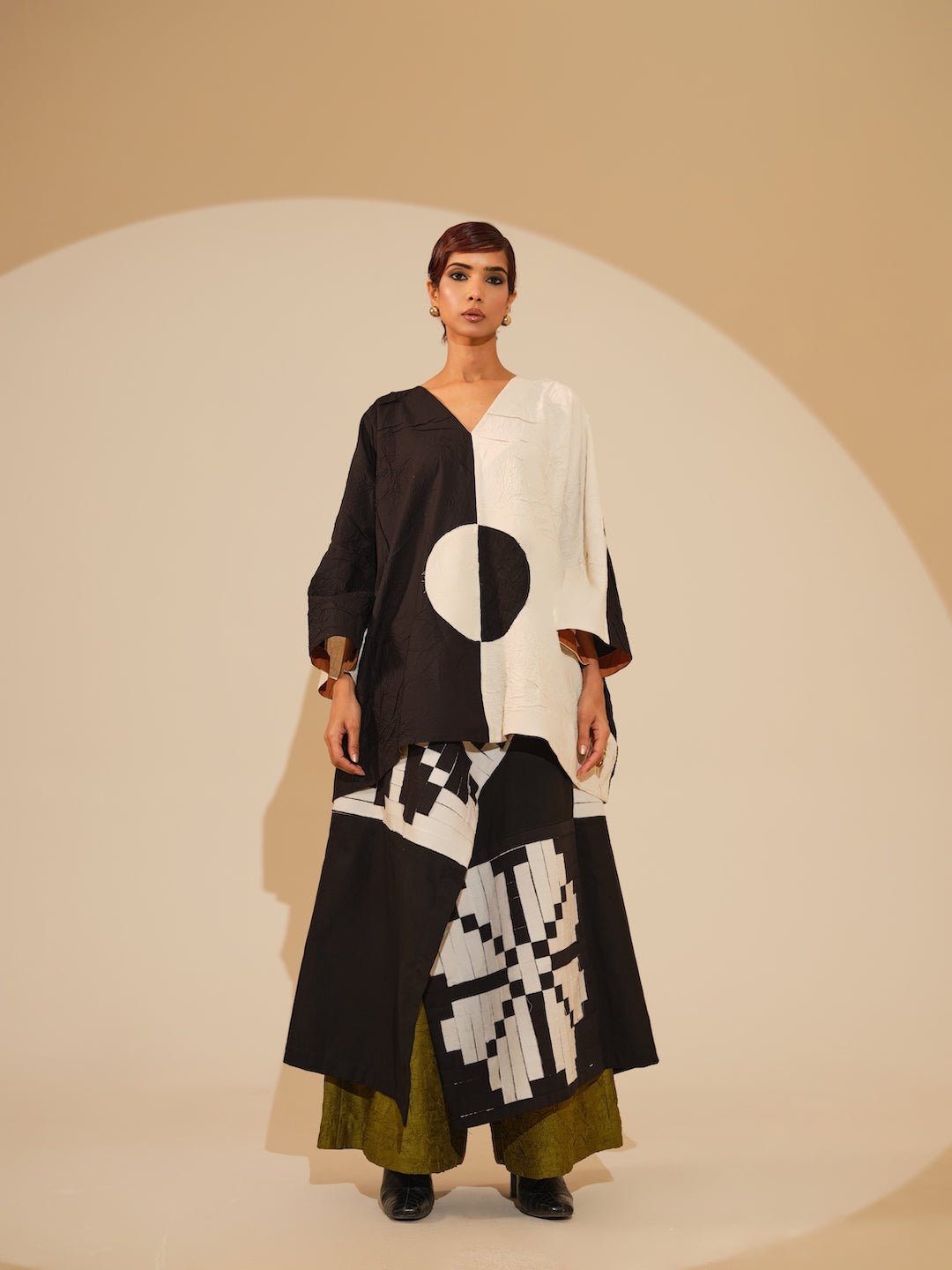 Ember Skirt - Black amd Natural - CiceroniSkirtsStoique