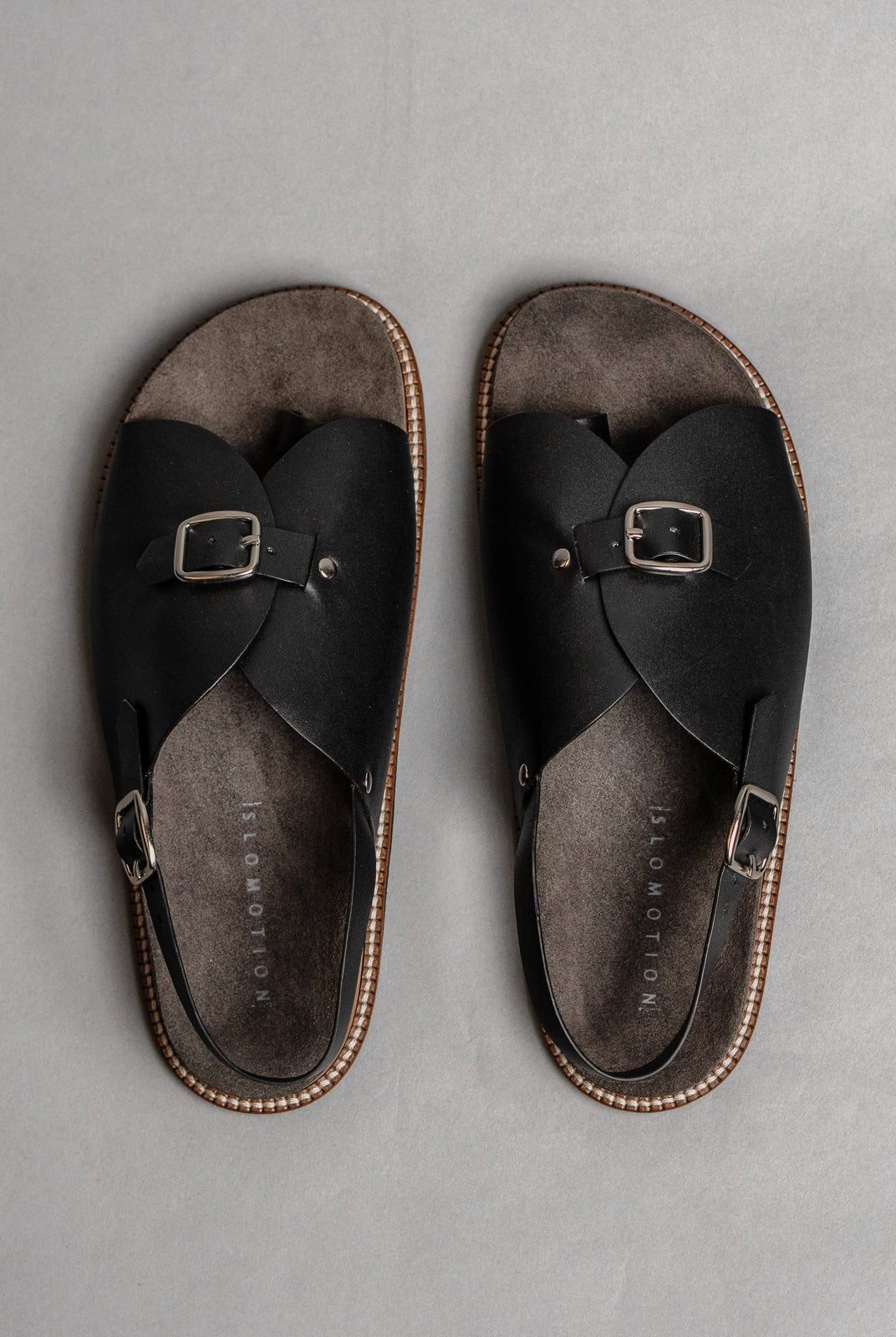 Envelope Cork Sandals SB - Men's Sandals in Black - CiceroniSandalsSlomotion