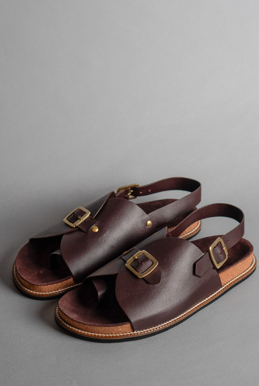 Envelope Cork Sandals SB - Men's Sandals in Burgundy - CiceroniSandalsSlomotion
