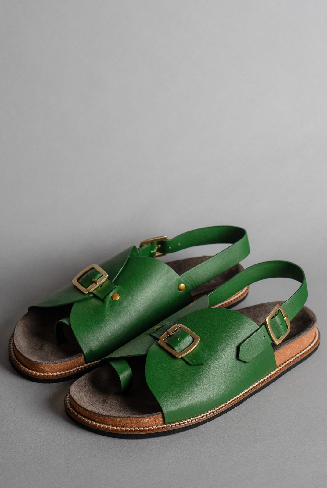 Envelope Cork Sandals SB - Men's Sandals in Green - CiceroniSandalsSlomotion