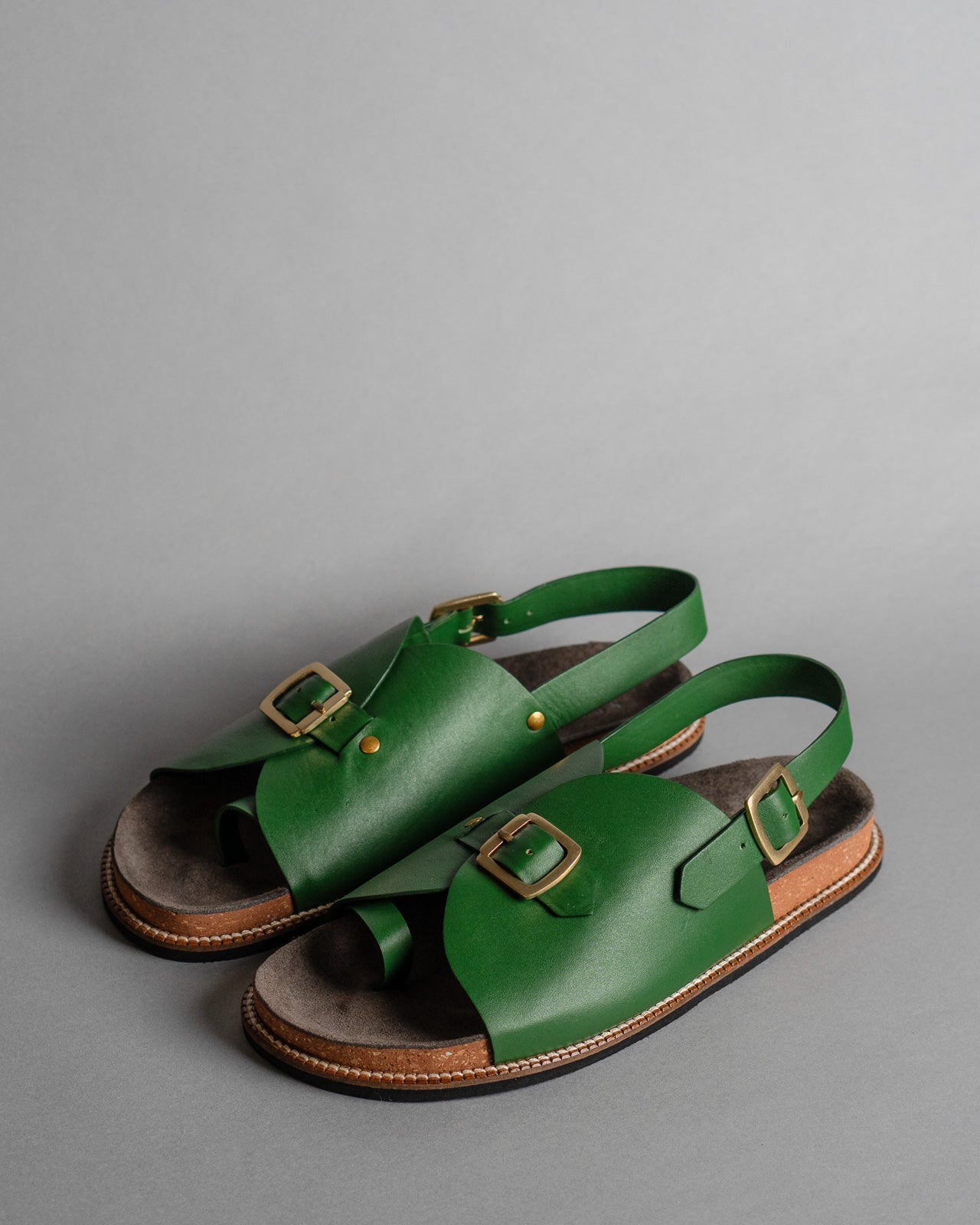 Envelope Cork Sandals SB - Men's Sandals in Green - CiceroniSandalsSlomotion