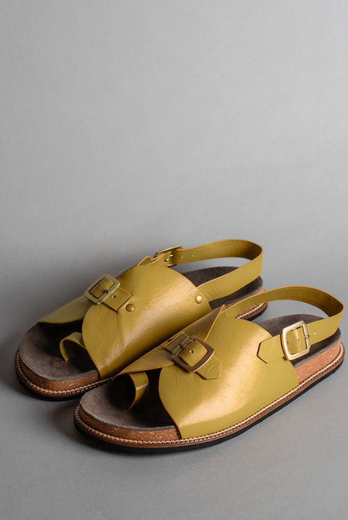 Envelope Cork Sandals SB - Men's Sandals in Ochre - CiceroniSandalsSlomotion