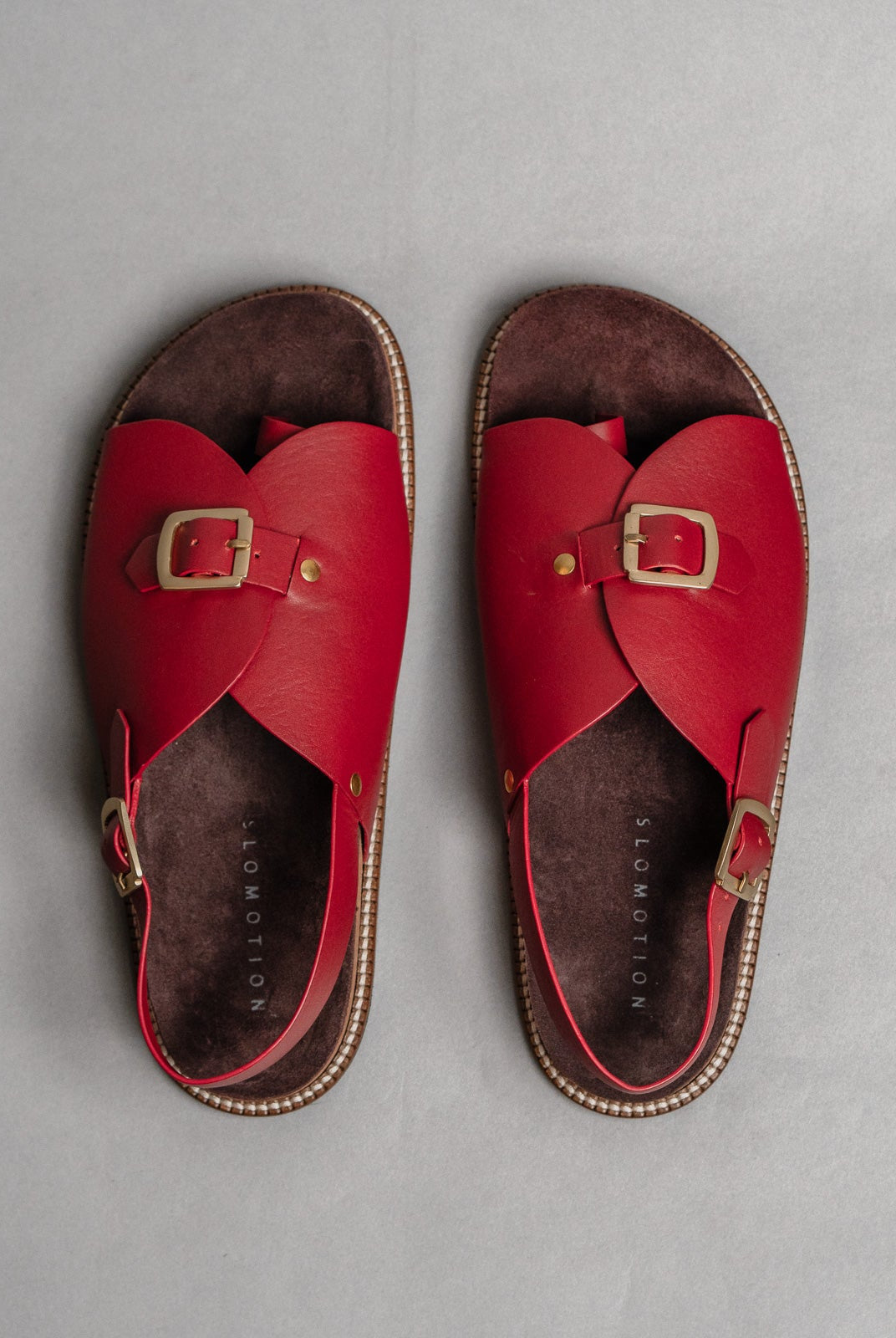 Envelope Cork Sandals SB - Men's Sandals in Red - CiceroniSandalsSlomotion