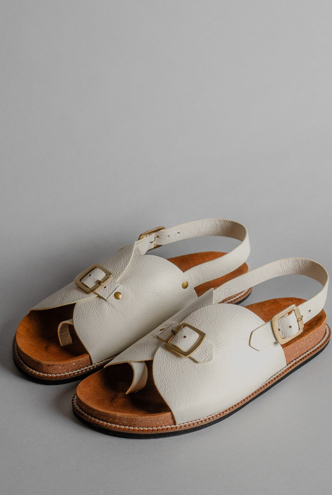 Envelope Cork Sandals SB - Men's Sandals in White - CiceroniSandalsSlomotion