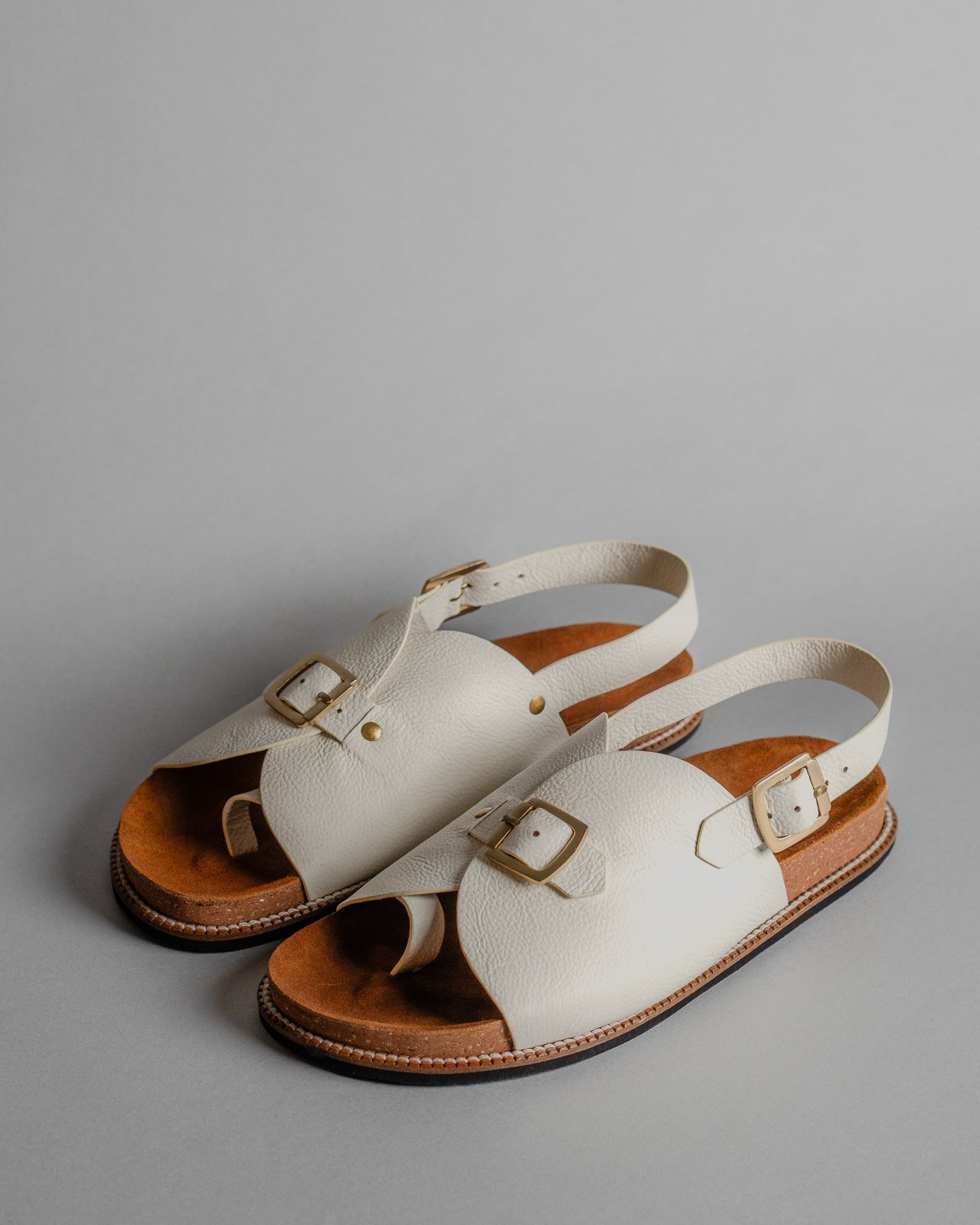 Envelope Cork Sandals SB - Men's Sandals in White - CiceroniSandalsSlomotion