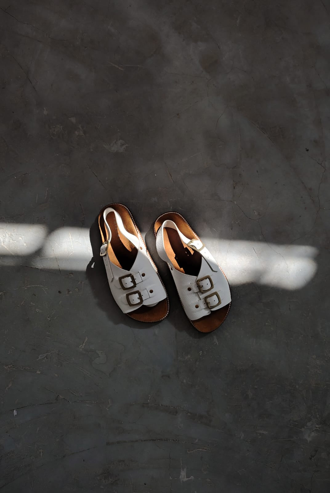 Envelope Cork Sandals SB - Men's Sandals in White - CiceroniSandalsSlomotion