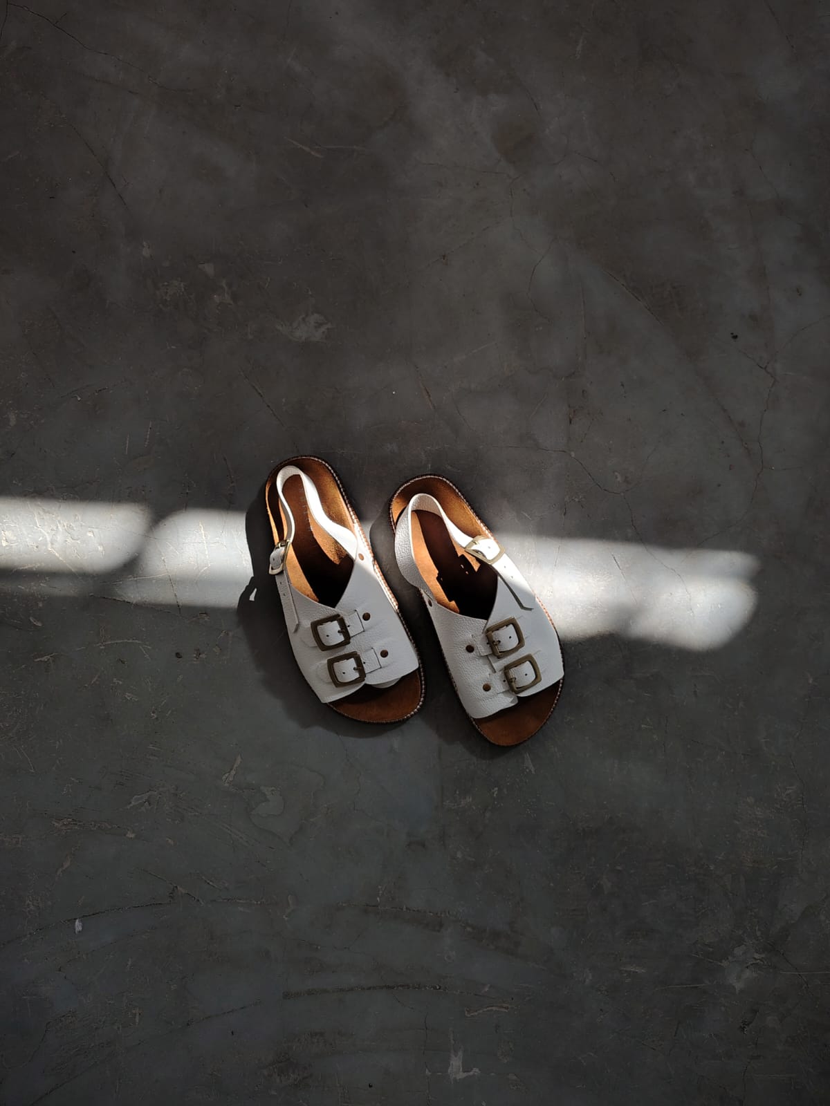 Envelope Cork Sandals SB - Men's Sandals in White - CiceroniSandalsSlomotion