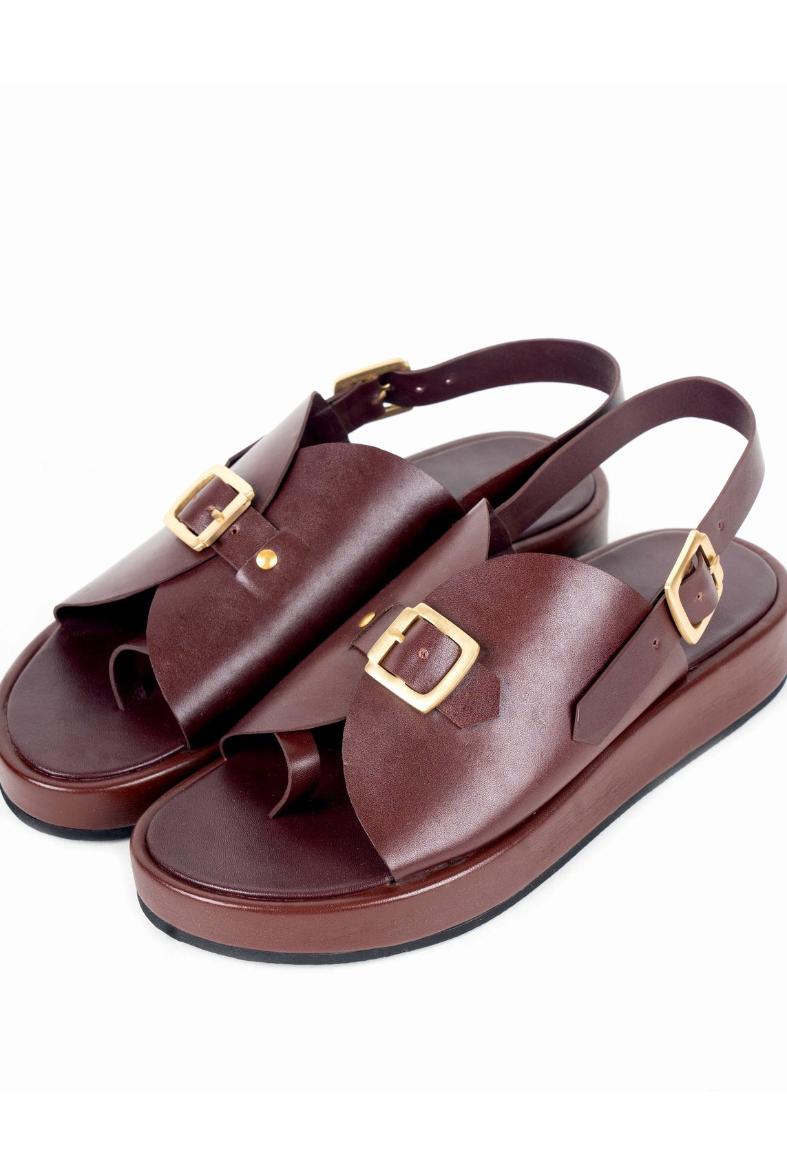 Envelope Platforms - Burgundy - CiceroniSandalsSlomotion