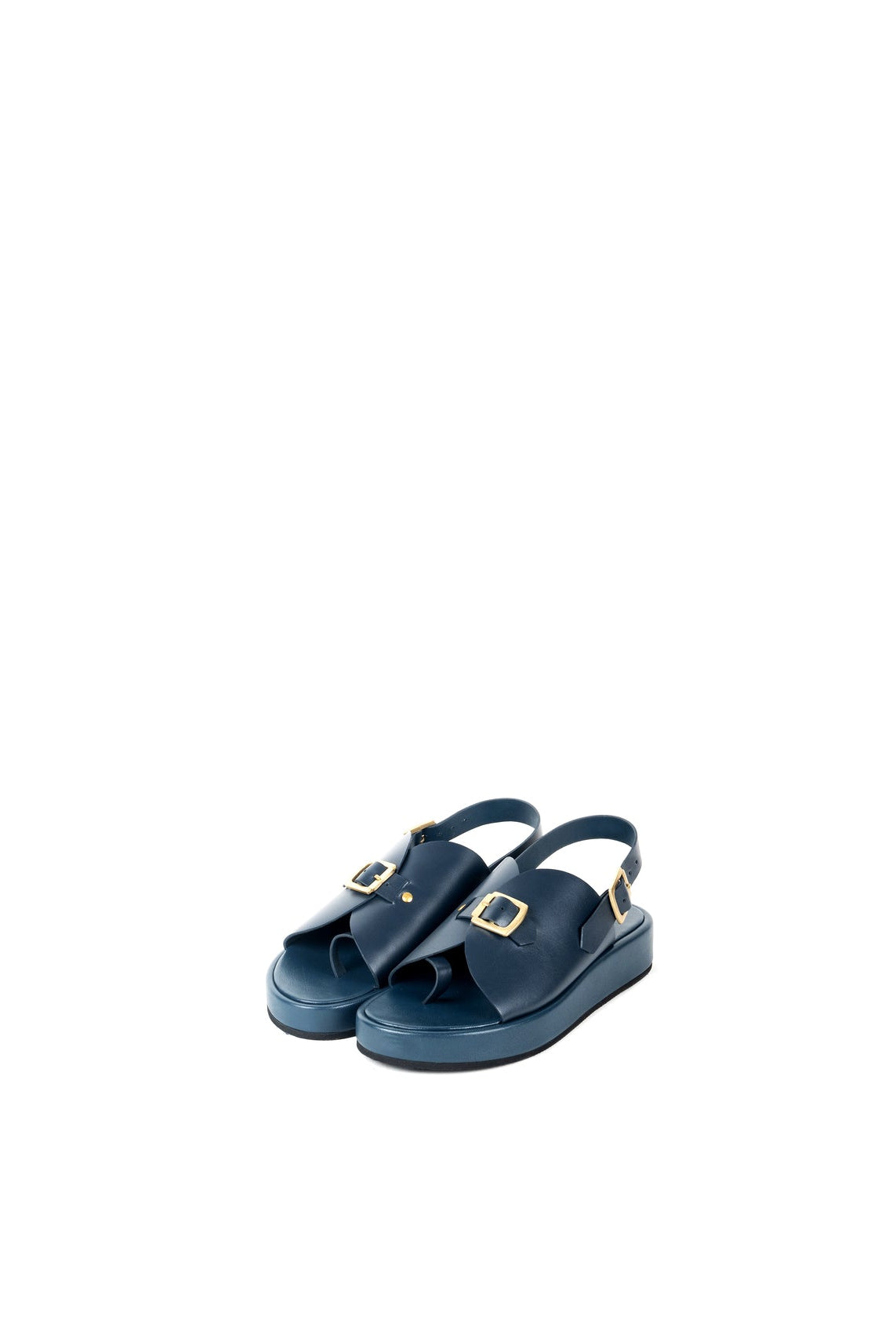 Envelope Platforms - Navy - CiceroniSandalsSlomotion