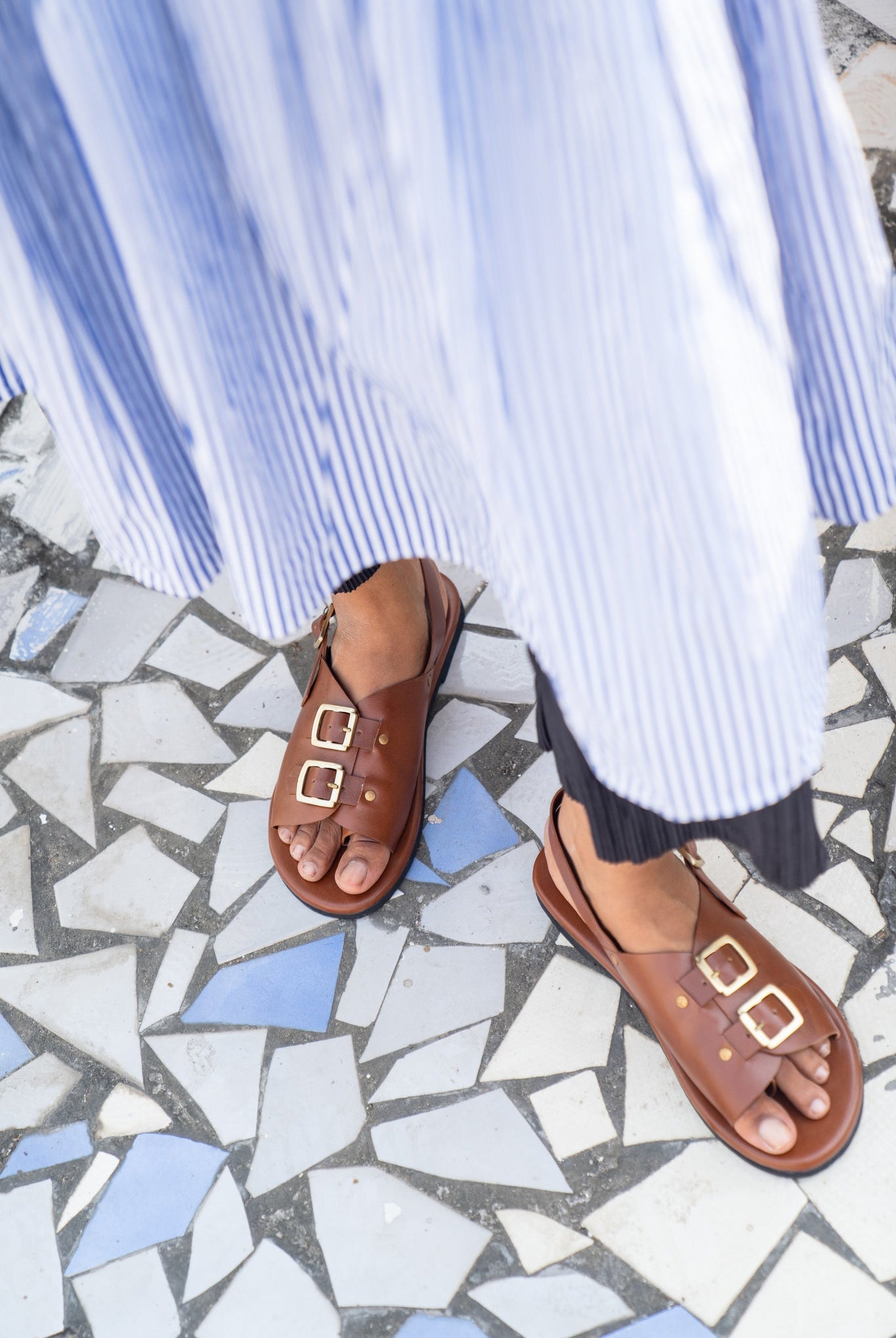 Envelope Sandals DB for Women - Tan - CiceroniSandalsSlomotion