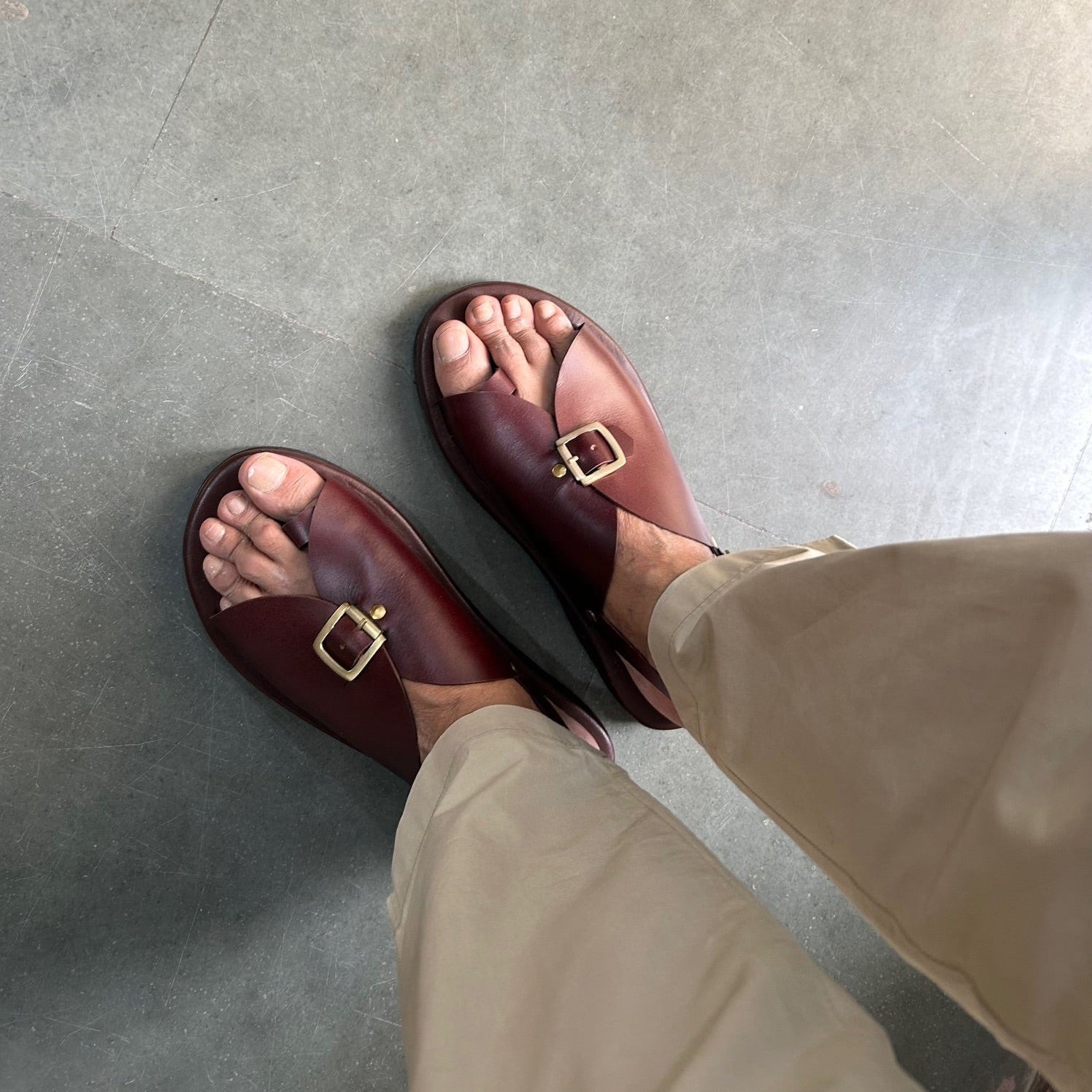 Envelope Sandals SB for Men - Burgundy - CiceroniSandalsSlomotion