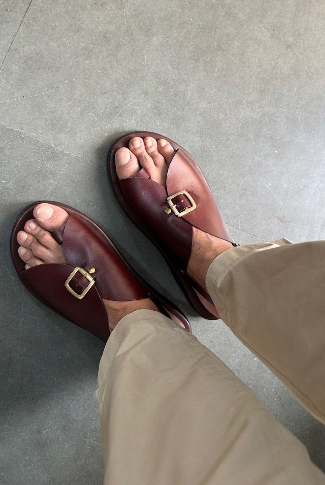 Envelope Sandals SB for Men - Burgundy - CiceroniSandalsSlomotion
