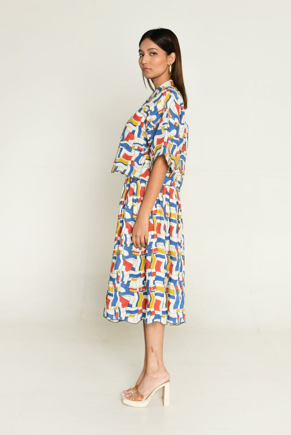 Escher Co-Ord Shirt With Skirt - CiceroniCo-ord SetRias Jaipur