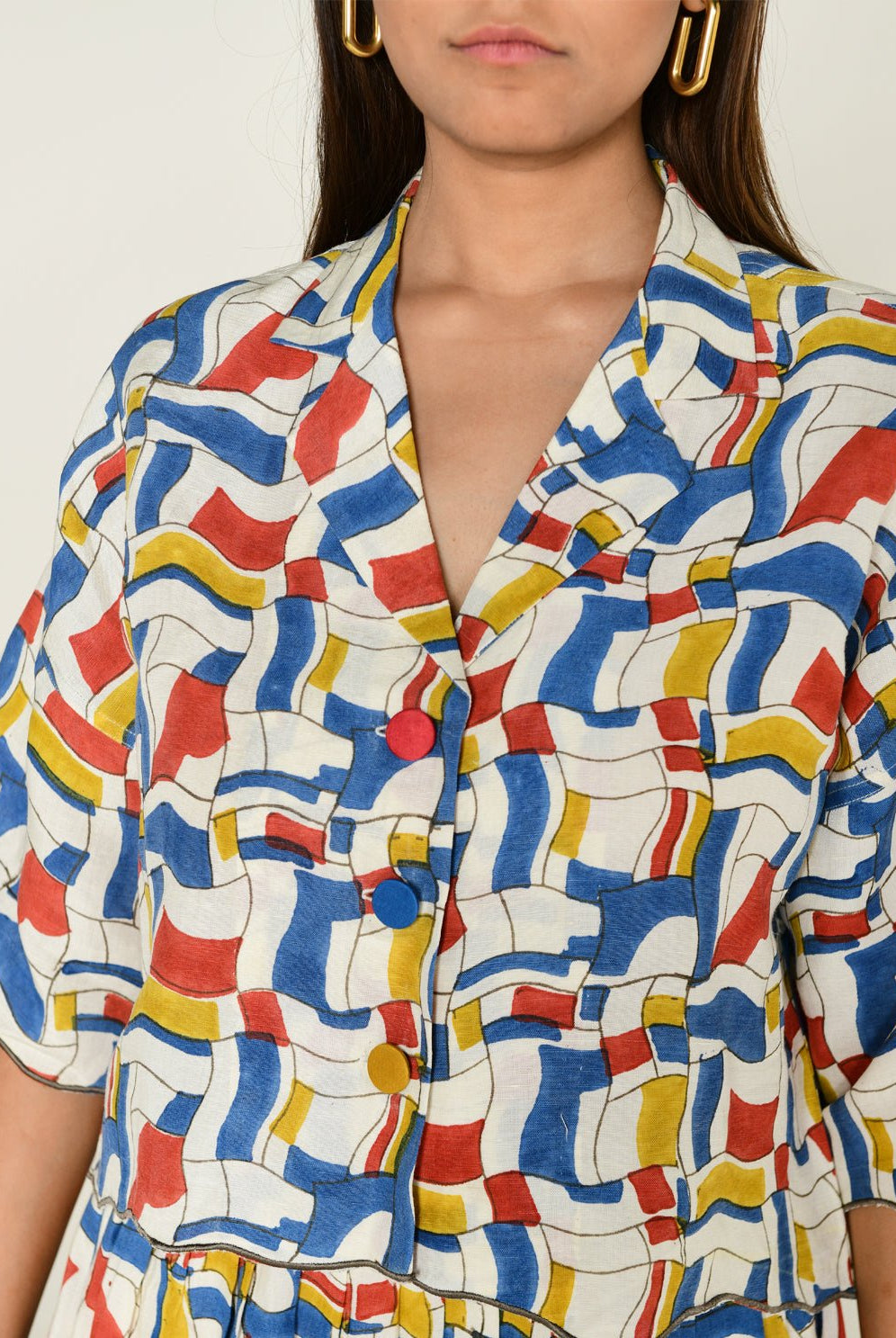 Escher Co-Ord Shirt With Skirt - CiceroniCo-ord SetRias Jaipur