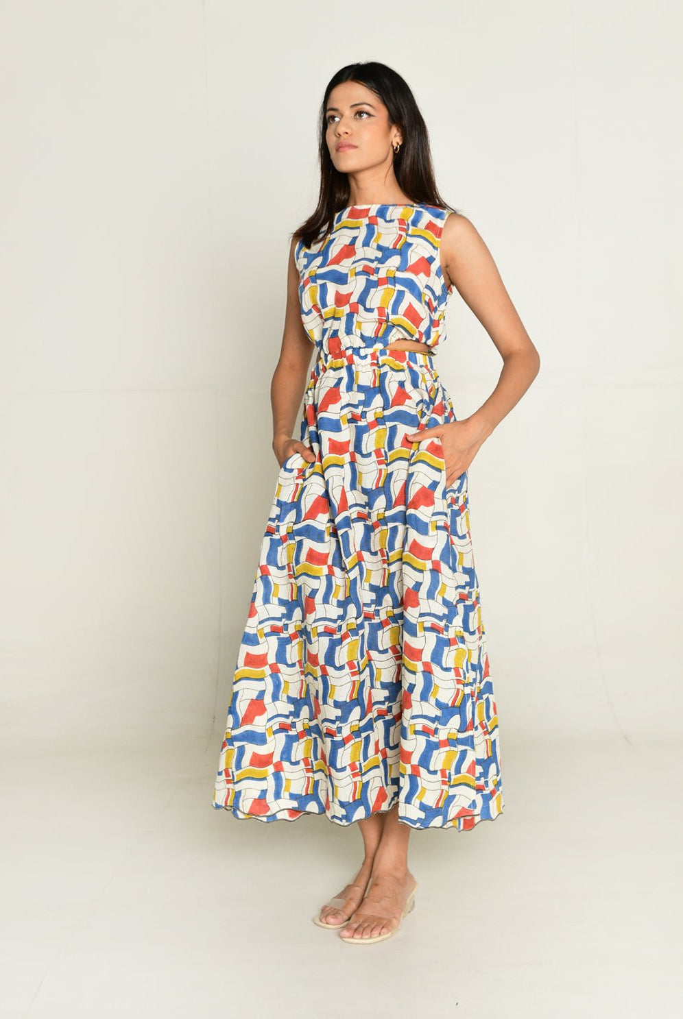 Escher Side Cut Dress - CiceroniDressesRias Jaipur