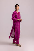 Farah Kurta Dupatta Set - Magenta - CiceroniKurta Set, Festive WearLabel Shreya Sharma