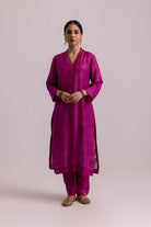 Farah Kurta Dupatta Set - Magenta - CiceroniKurta Set, Festive WearLabel Shreya Sharma