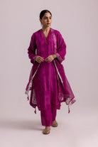 Farah Kurta Dupatta Set - Magenta - CiceroniKurta Set, Festive WearLabel Shreya Sharma
