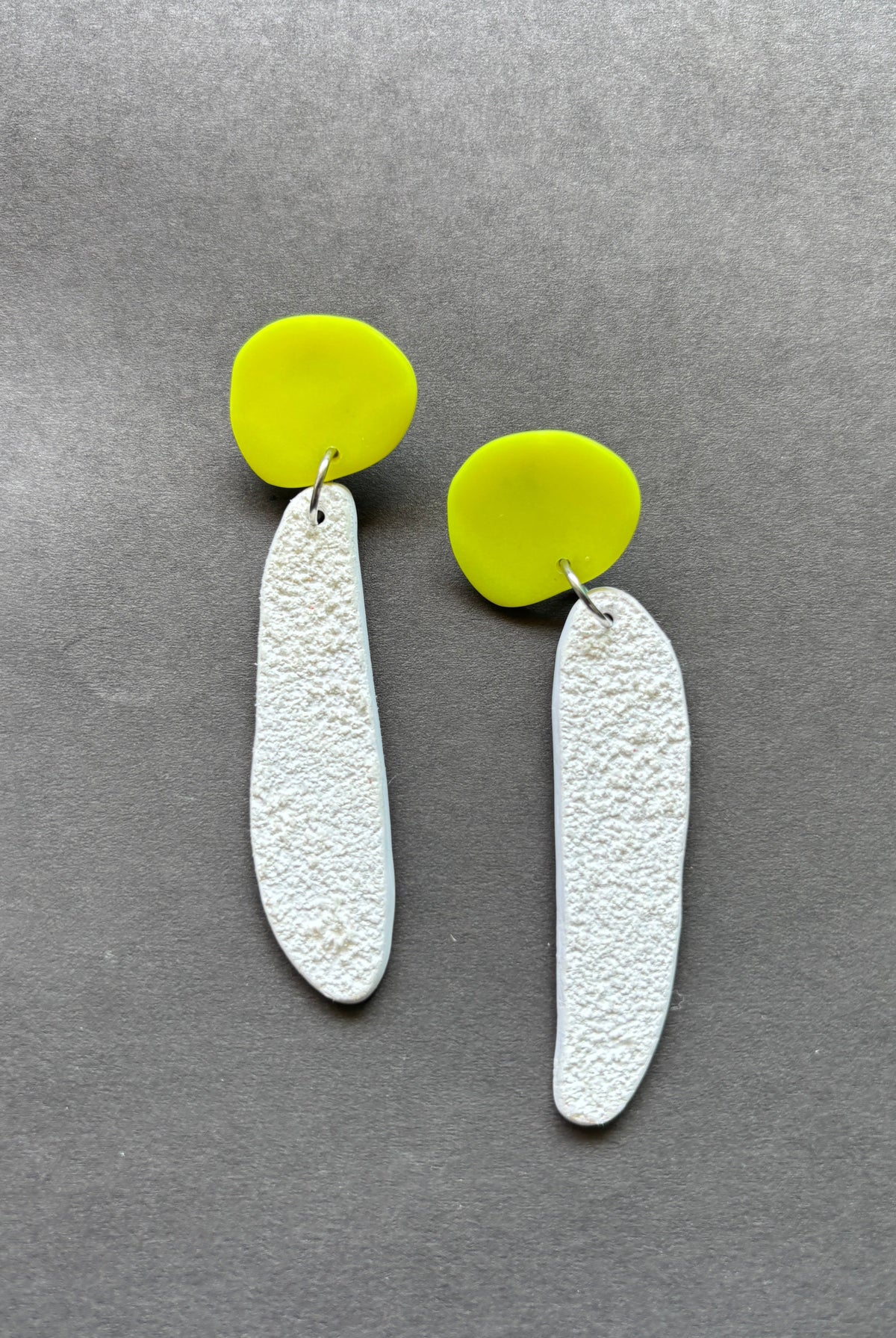 Fem Quads - Neon Yellow and White - CiceroniEarringsColoured Ears