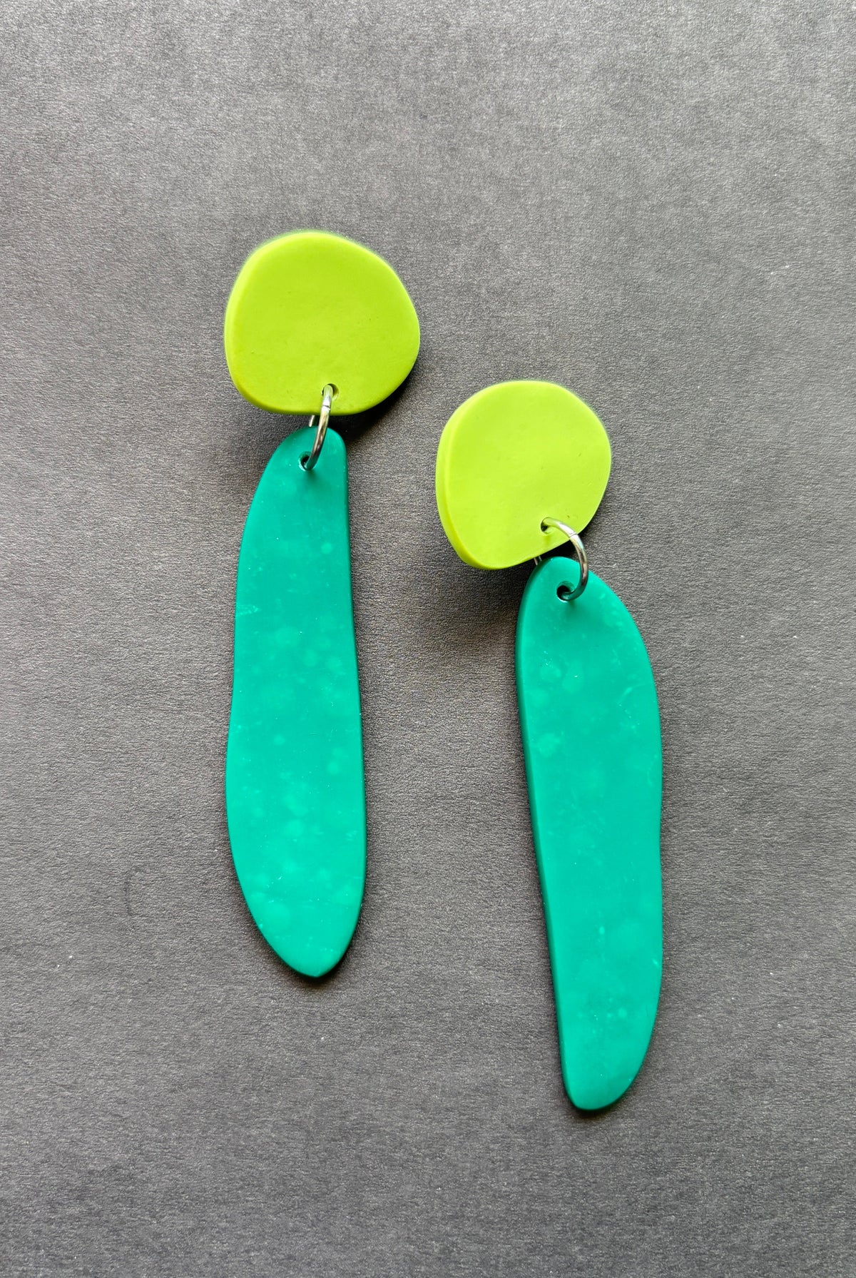 Fem Quads - Pistachio and Forest Green - CiceroniEarringsColoured Ears