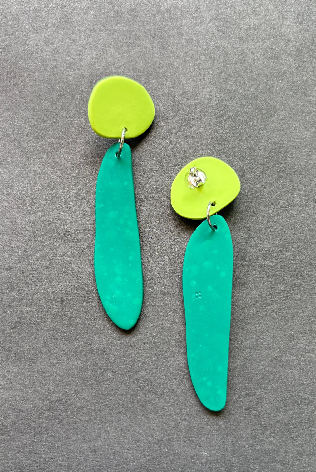Fem Quads - Pistachio and Forest Green - CiceroniEarringsColoured Ears