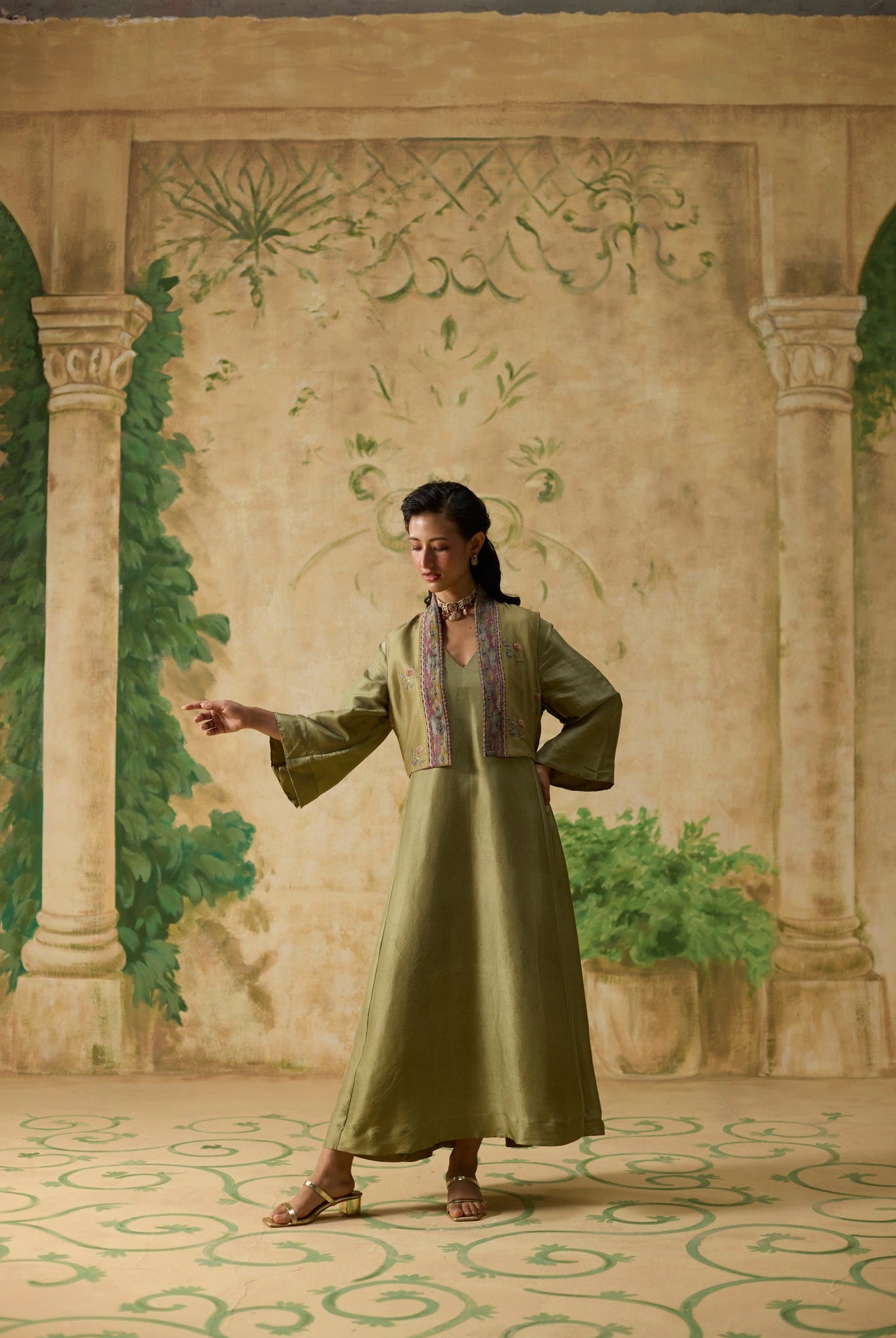 Fern Jacket Set - Green - CiceroniTunic SetKhyati Rughani