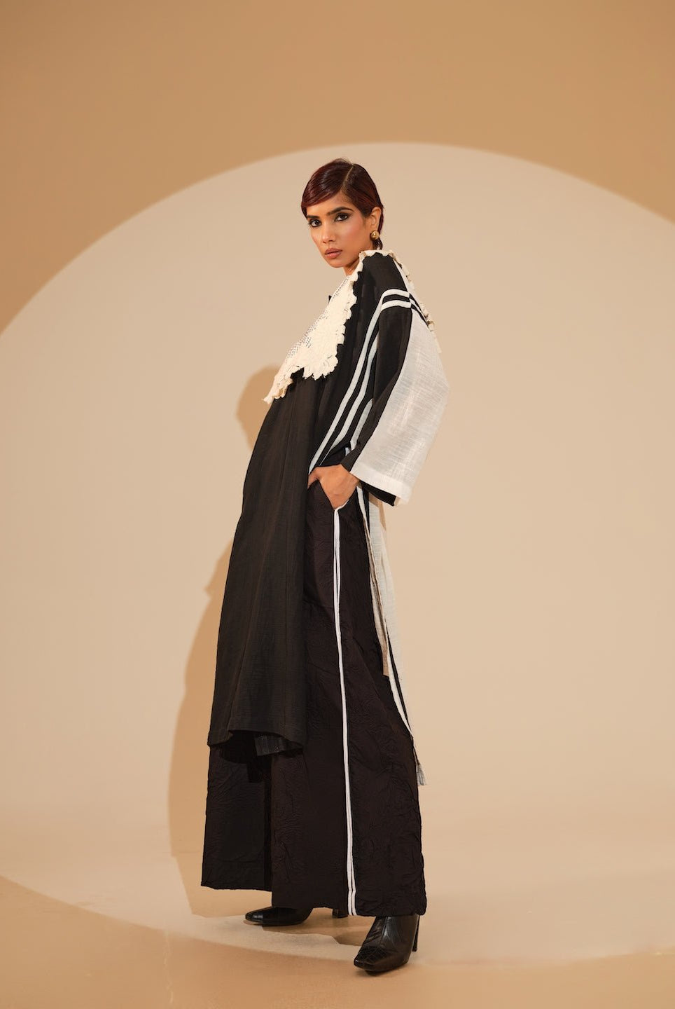 Fern Tunic - Black and Natural - CiceroniKurta, Everyday WearStoique