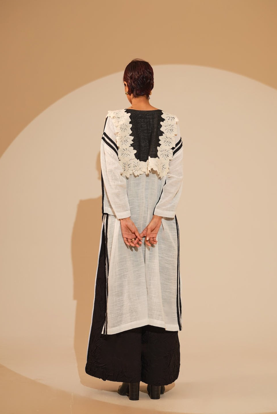 Fern Tunic - Black and Natural - CiceroniKurta, Everyday WearStoique